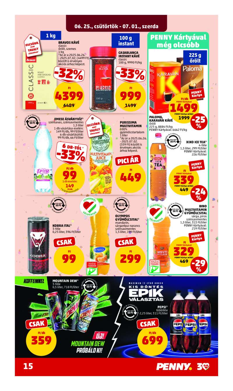 Penny Akciós Újság 15 oldal