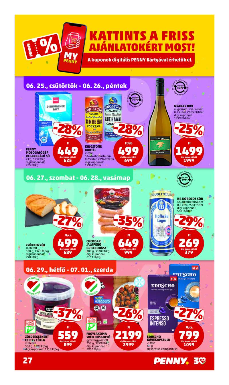 Penny Akciós Újság 27 oldal