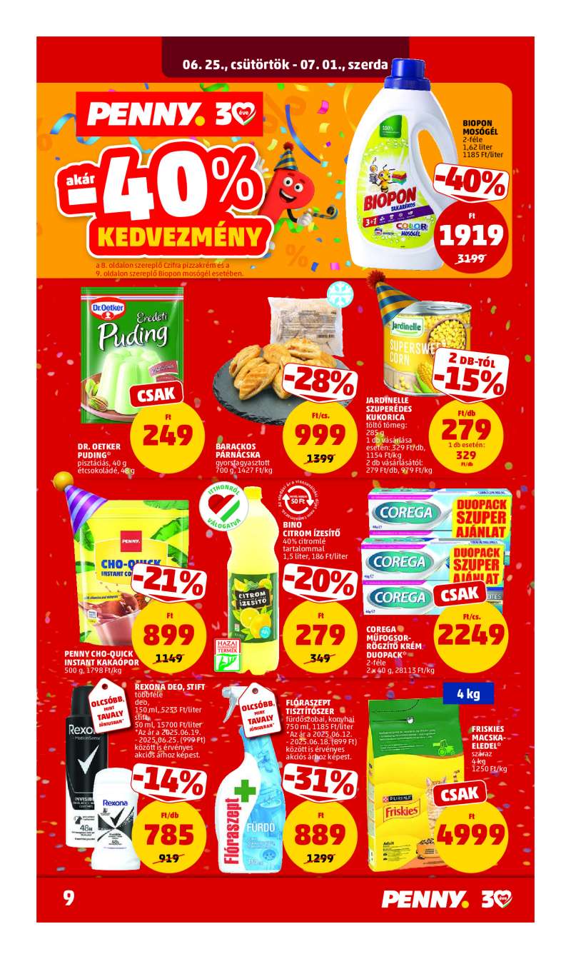 Penny Akciós Újság 9 oldal