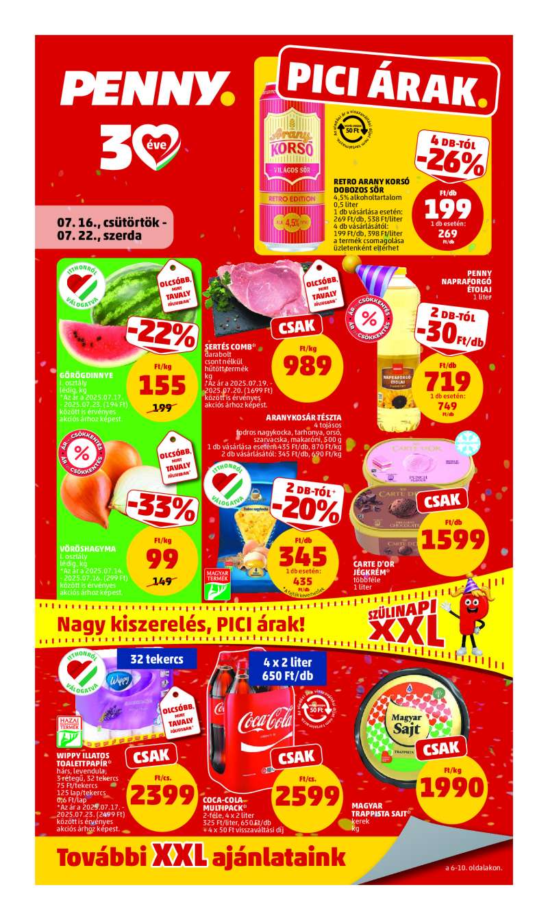 Penny Akciós Újság 1 oldal