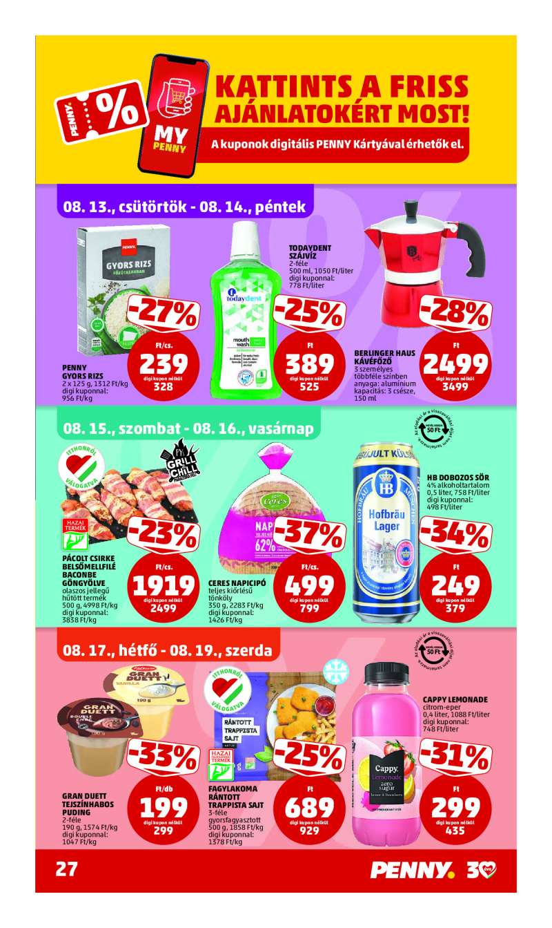 Penny Akciós Újság 30 oldal