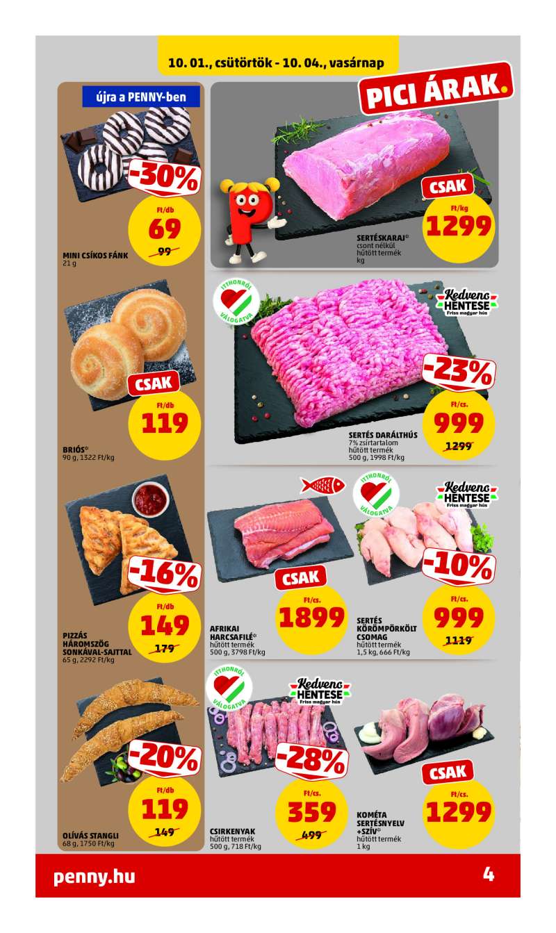 Penny Akciós Újság 4 oldal