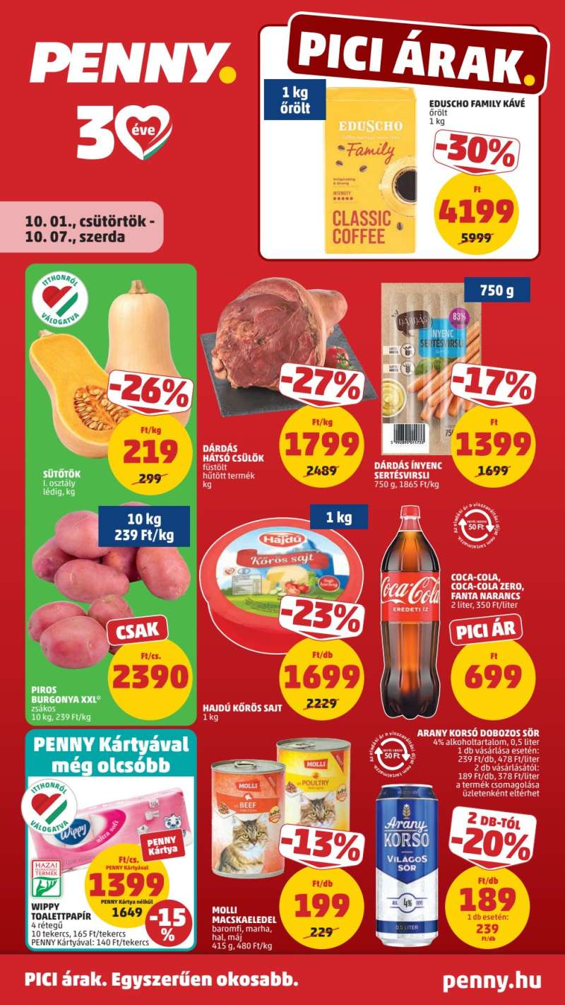 Penny Akciós Újság 1 oldal