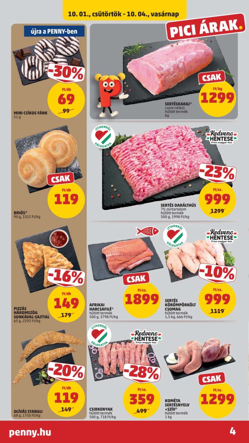 Penny Akciós Újság 4 oldal