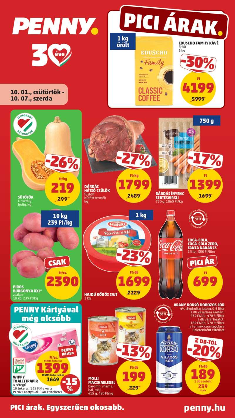 Penny Akciós Újság 1 oldal