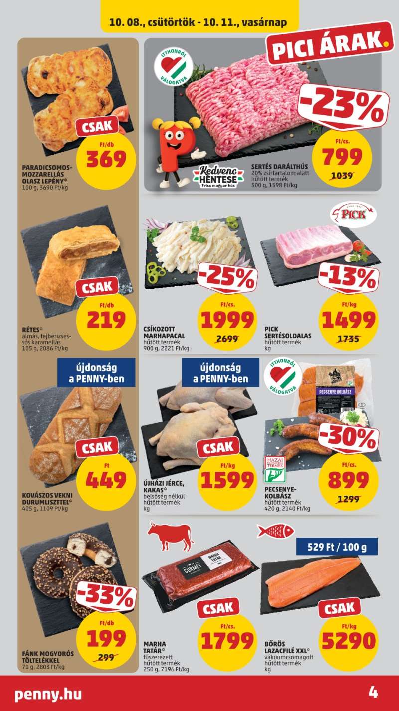 Penny Akciós Újság 4 oldal