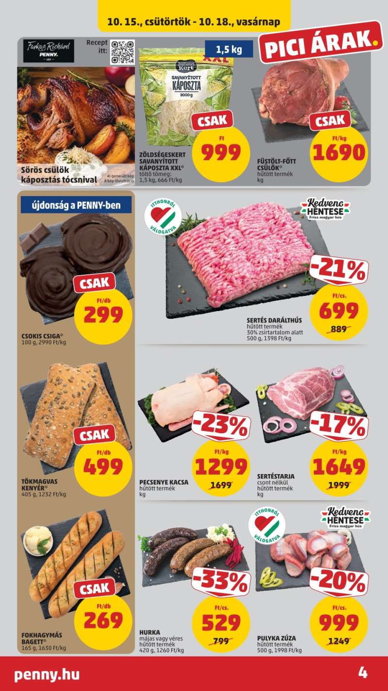 Penny Akciós Újság 4 oldal