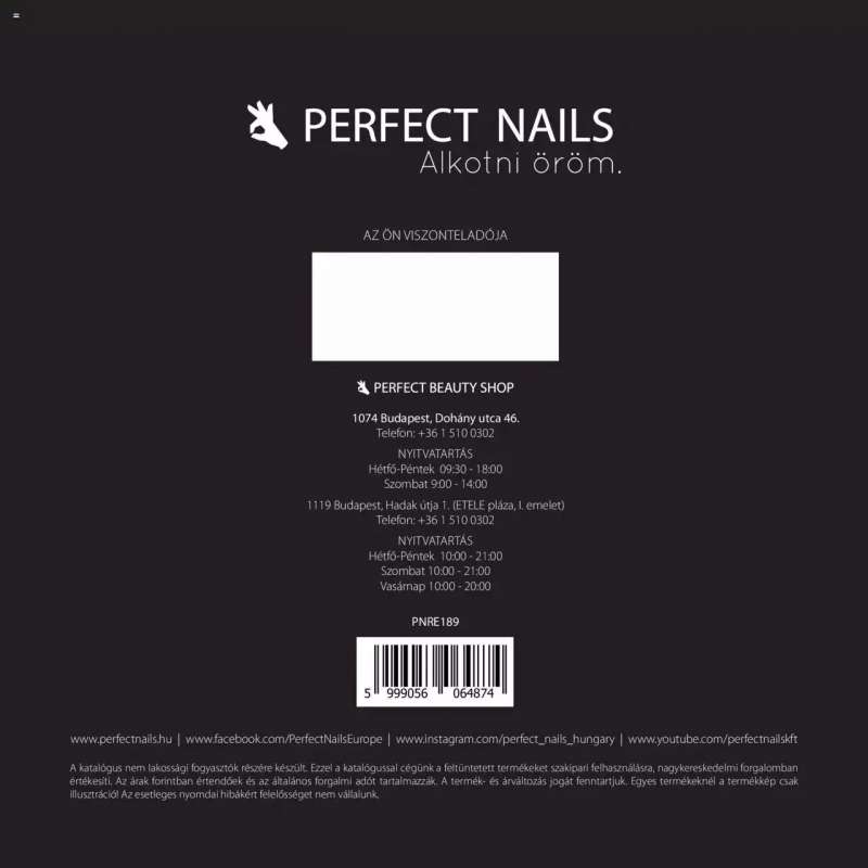 Perfect Nails akciós újság Perfect Nails 188 oldal