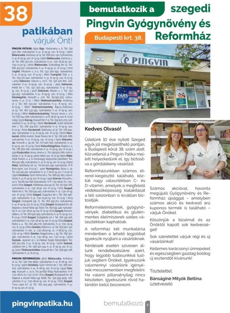 Pingvin Patika Pingvin Magazin 3 oldal