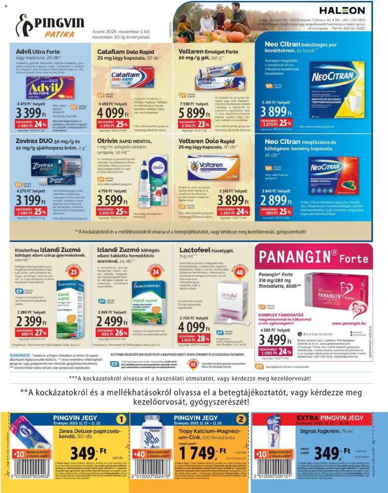 Pingvin Patika Akciós újság Pingvin Patika 5 oldal