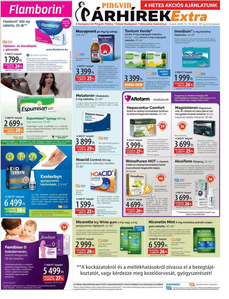 Pingvin Patika Pingvin Árhírek Extra 6 oldal