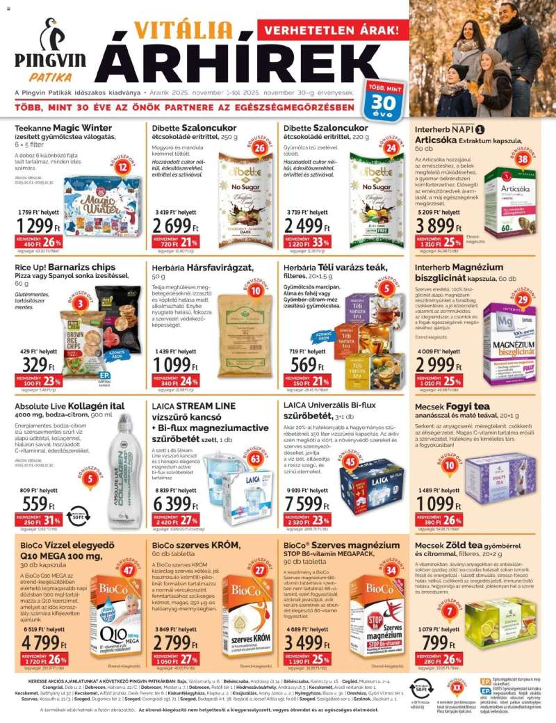 Pingvin Patika Pingvin Vitália Árhírek 1 oldal