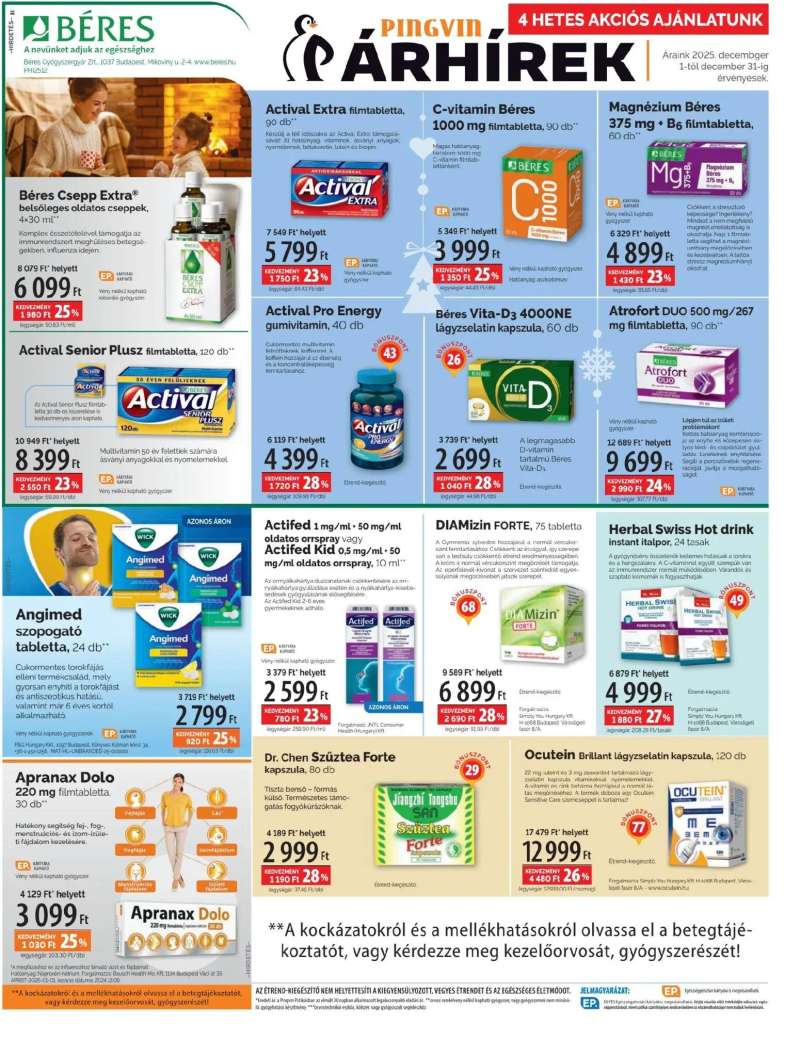 Pingvin Patika Akciós újság Pingvin Patika 2 oldal