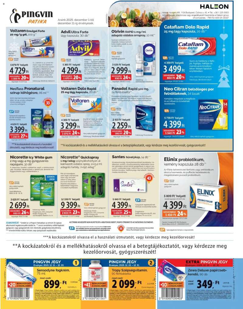 Pingvin Patika Akciós újság Pingvin Patika 5 oldal