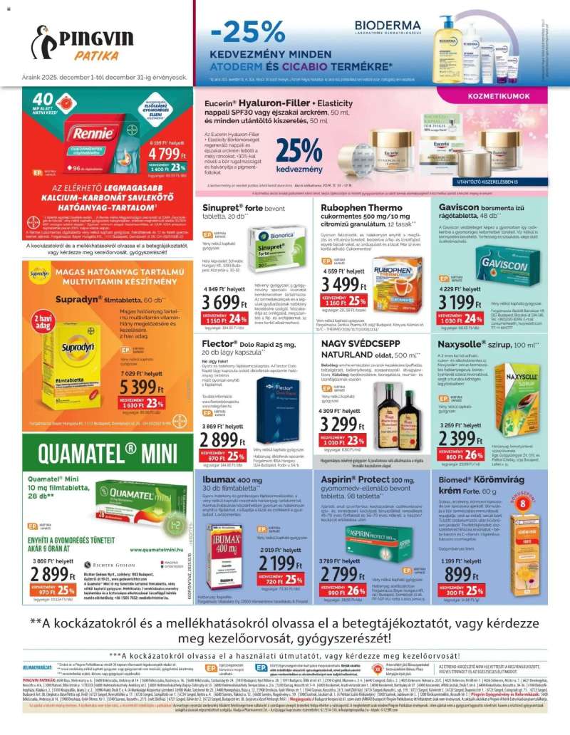 Pingvin Patika Akciós újság Pingvin Patika 8 oldal
