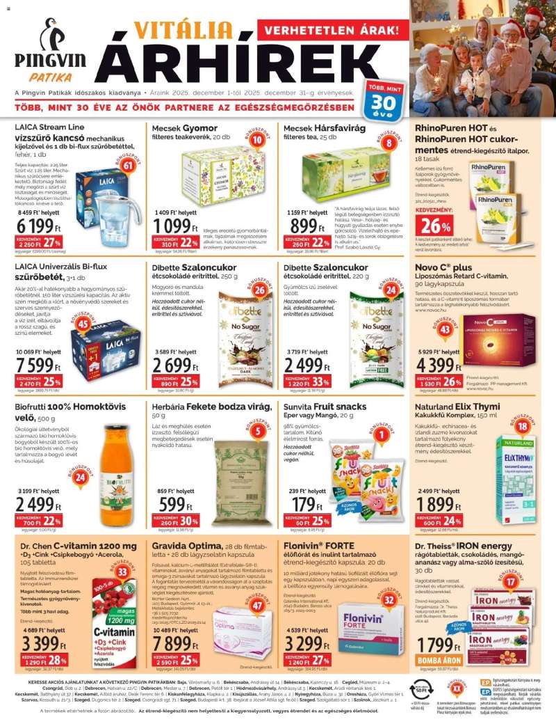 Pingvin Patika Pingvin Vitália Árhírek 1 oldal