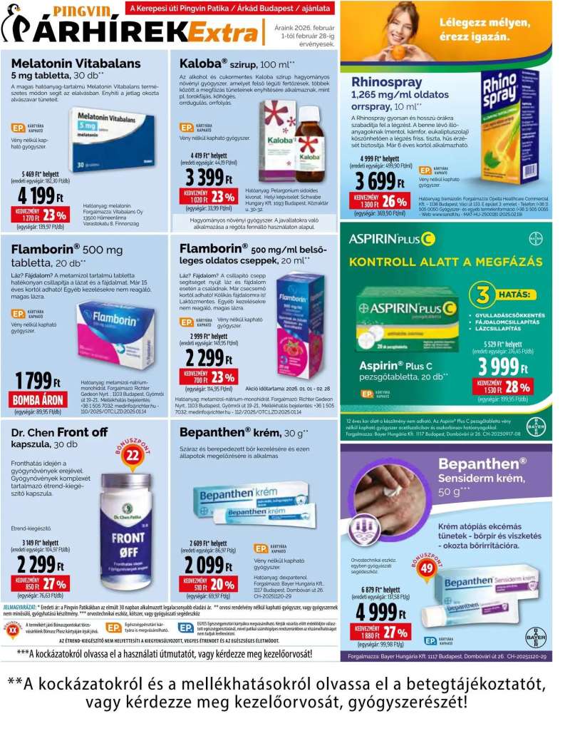 Pingvin Patika Pingvin Árhírek Extra 10 oldal