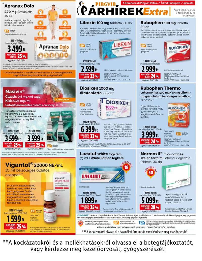 Pingvin Patika Pingvin Árhírek Extra 13 oldal