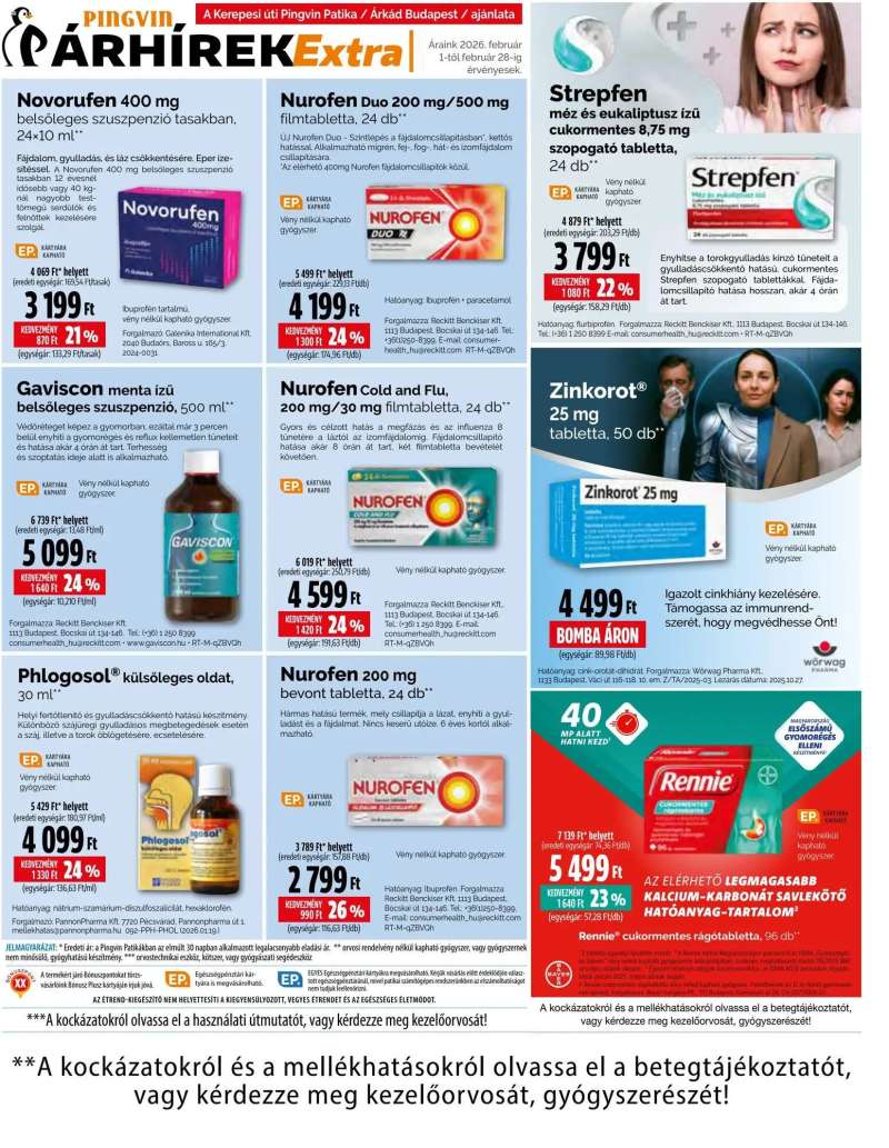 Pingvin Patika Pingvin Árhírek Extra 14 oldal
