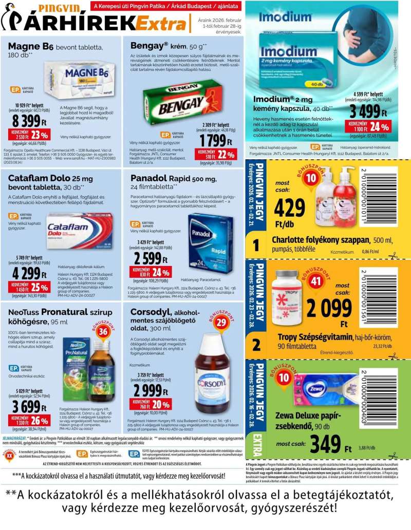 Pingvin Patika Pingvin Árhírek Extra 4 oldal