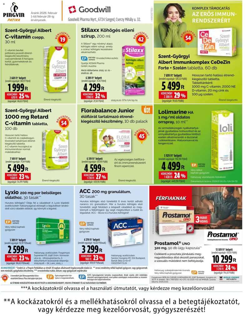 Pingvin Patika Pingvin Árhírek Extra 6 oldal