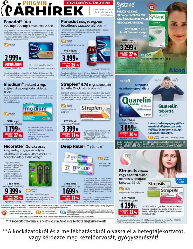 Pingvin Patika Pingvin Patika akciós újság 13 oldal