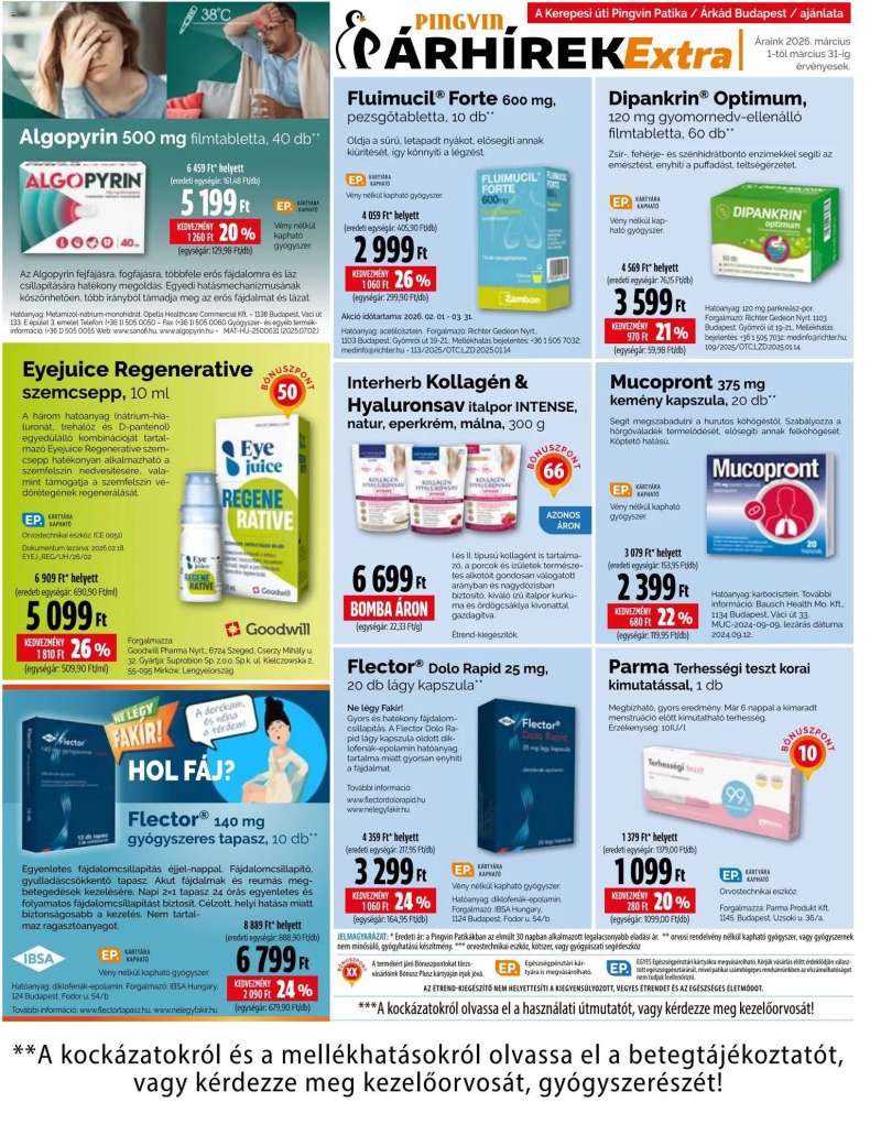 Pingvin Patika Pingvin Patika Pingvin Árhírek Extra 10 oldal