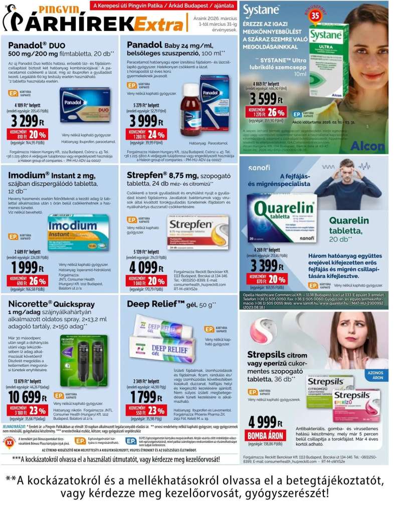 Pingvin Patika Pingvin Patika Pingvin Árhírek Extra 13 oldal