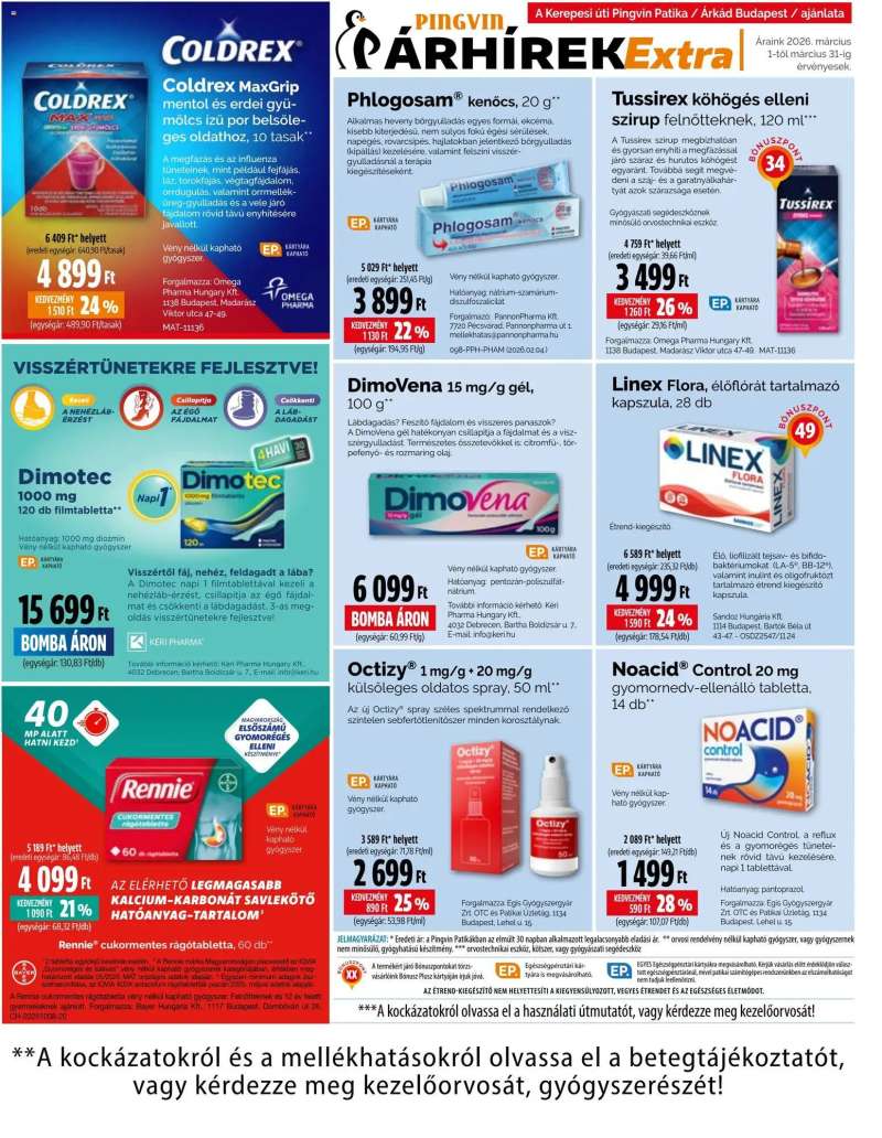 Pingvin Patika Pingvin Patika Pingvin Árhírek Extra 8 oldal