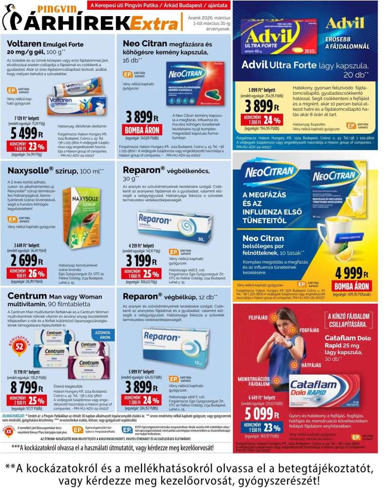 Pingvin Patika Pingvin Patika Pingvin Árhírek Extra 9 oldal