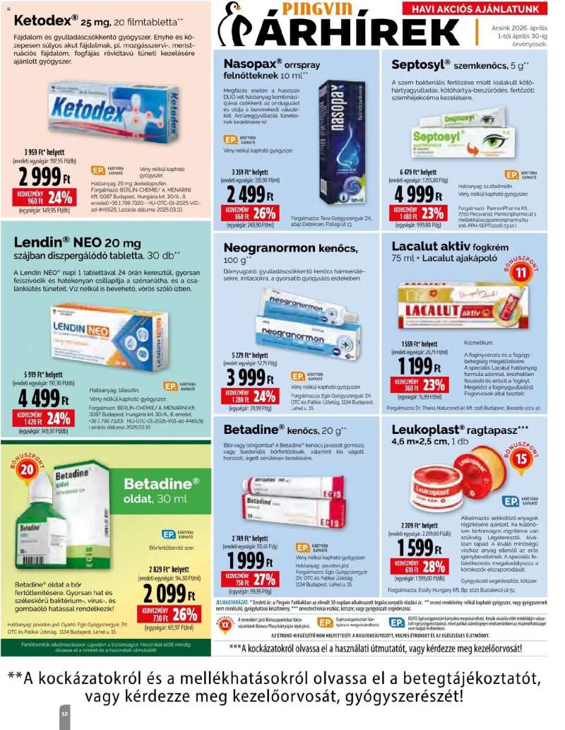 Pingvin Patika Pingvin Patika Magazin 12 oldal