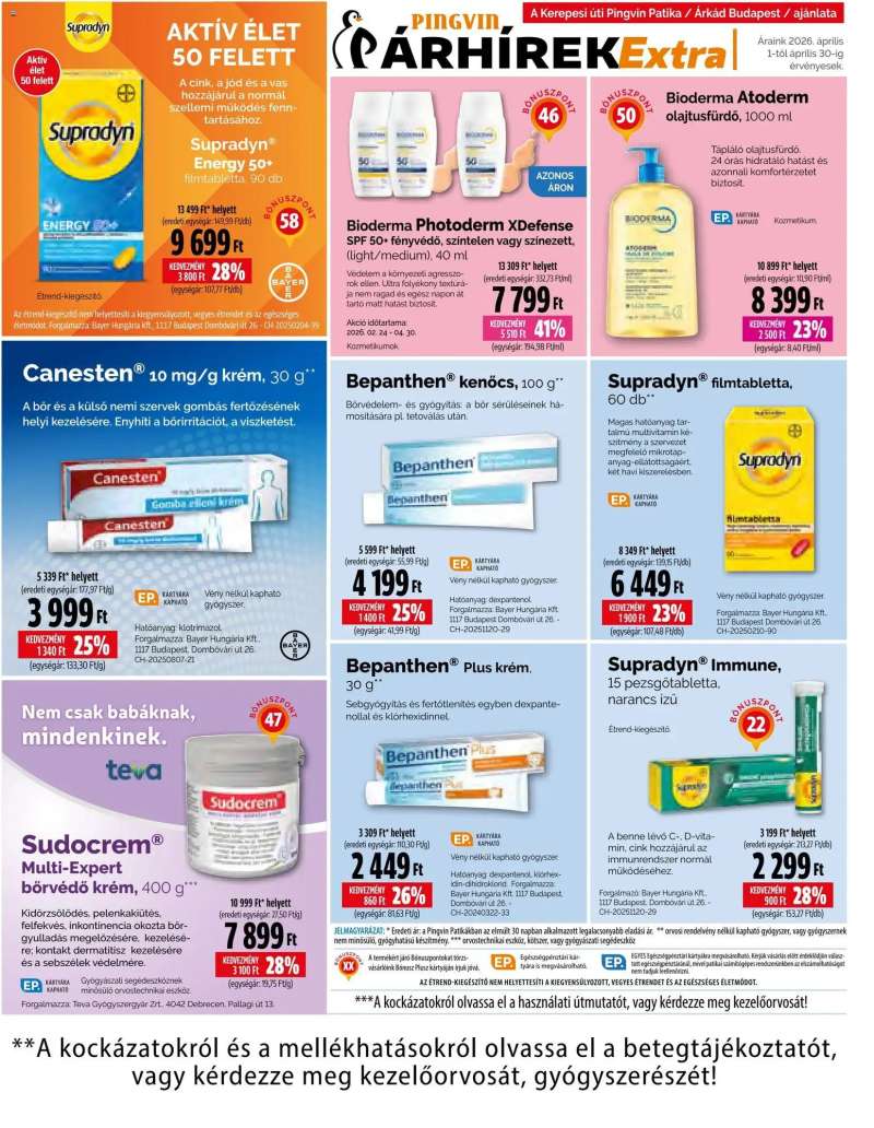 Pingvin Patika Pingvin Patika Pingvin Árhírek Extra 12 oldal