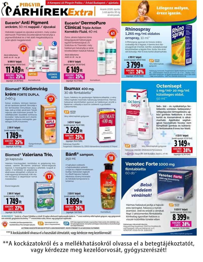 Pingvin Patika Pingvin Patika Pingvin Árhírek Extra 13 oldal