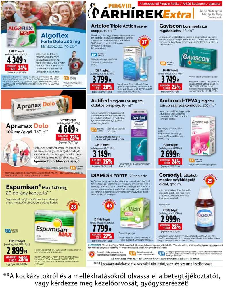 Pingvin Patika Pingvin Patika Pingvin Árhírek Extra 2 oldal