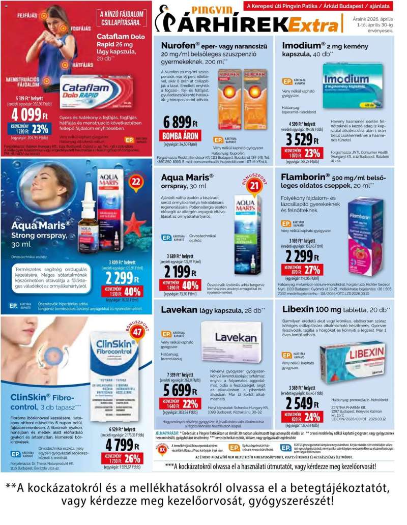 Pingvin Patika Pingvin Patika Pingvin Árhírek Extra 6 oldal