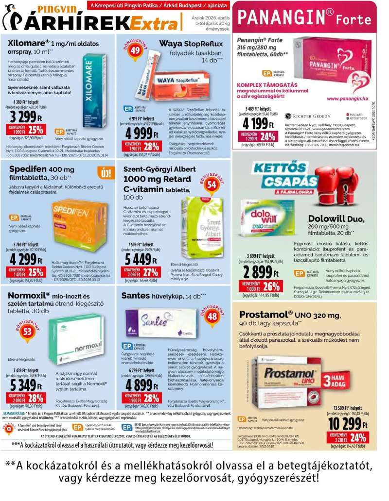 Pingvin Patika Pingvin Patika Pingvin Árhírek Extra 9 oldal