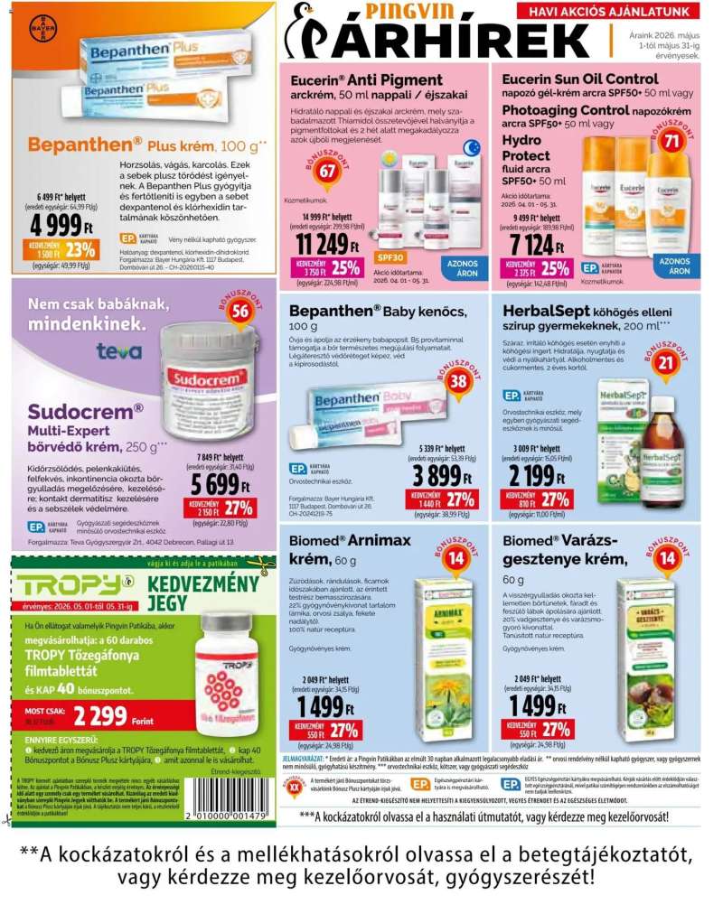 Pingvin Patika Pingvin Patika akciós újság 12 oldal