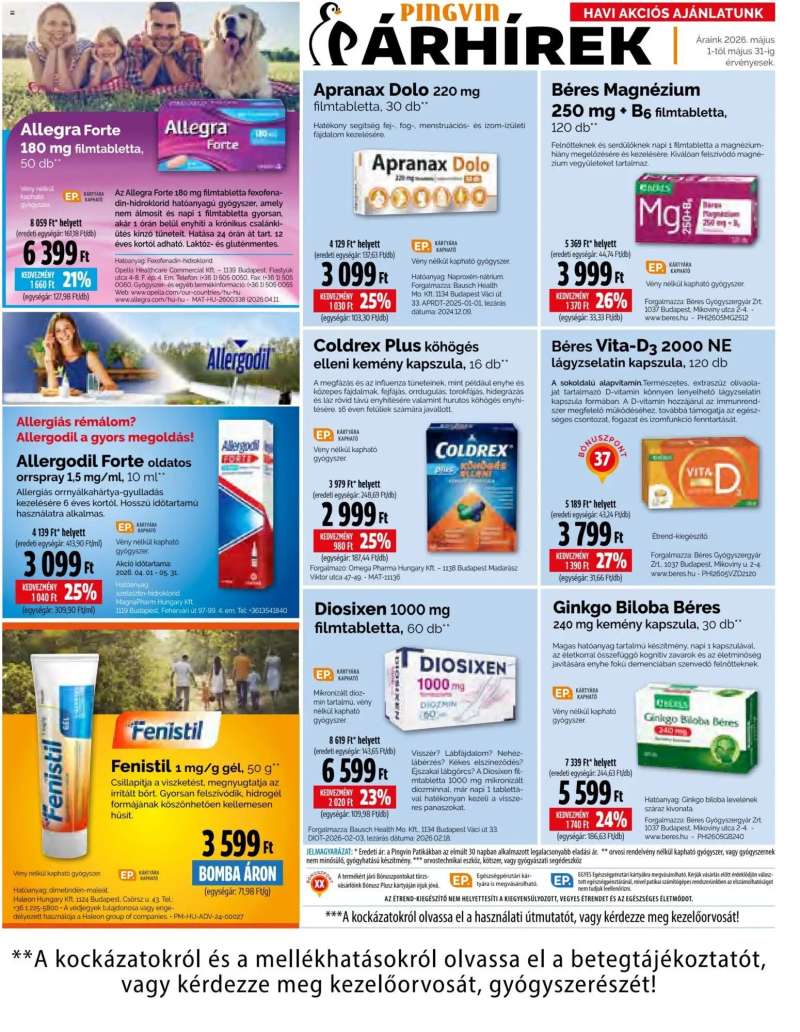 Pingvin Patika Pingvin Patika akciós újság 2 oldal