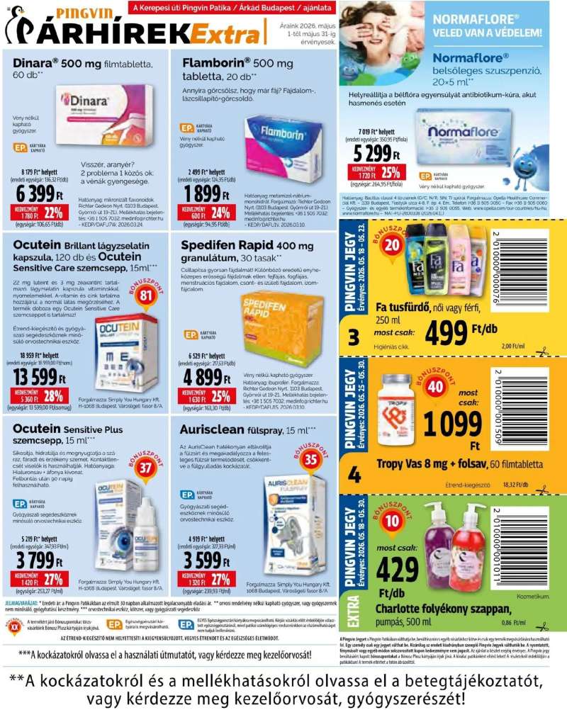 Pingvin Patika Pingvin Patika Pingvin Árhírek Extra 5 oldal