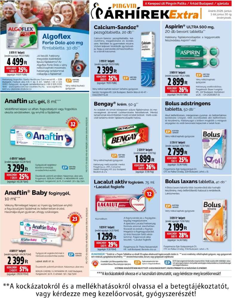 Pingvin Patika Pingvin Patika Árhírek Extra 2 oldal