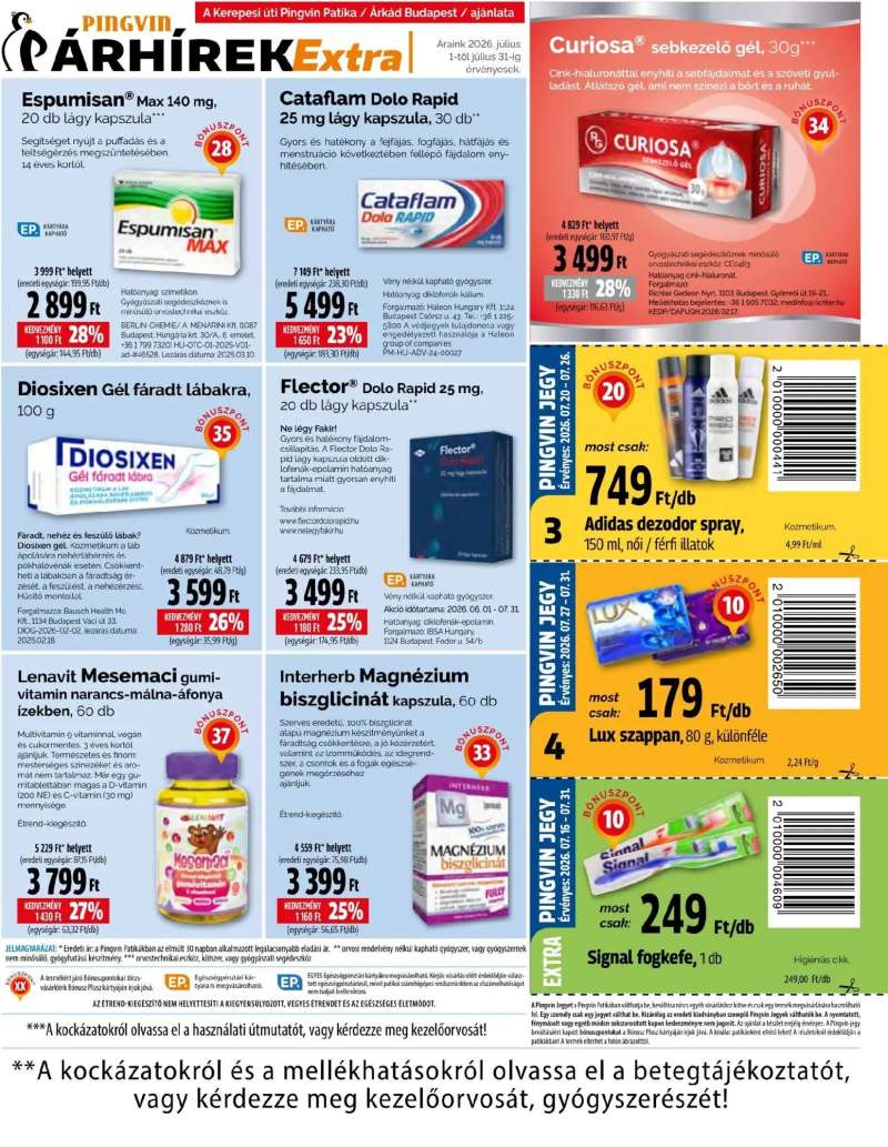 Pingvin Patika Pingvin Patika Árhírek Extra 5 oldal