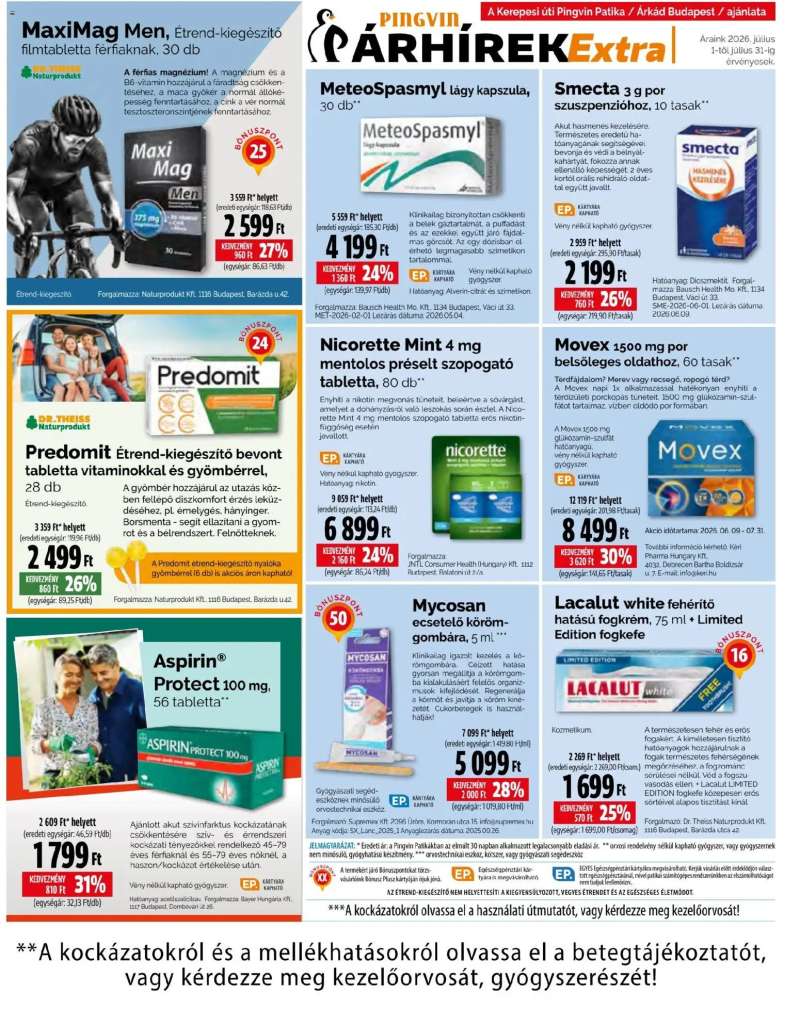Pingvin Patika Pingvin Patika Árhírek Extra 6 oldal
