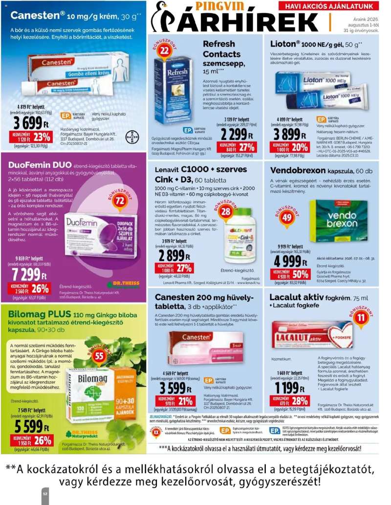 Pingvin Patika Pingvin Patika Magazin 12 oldal