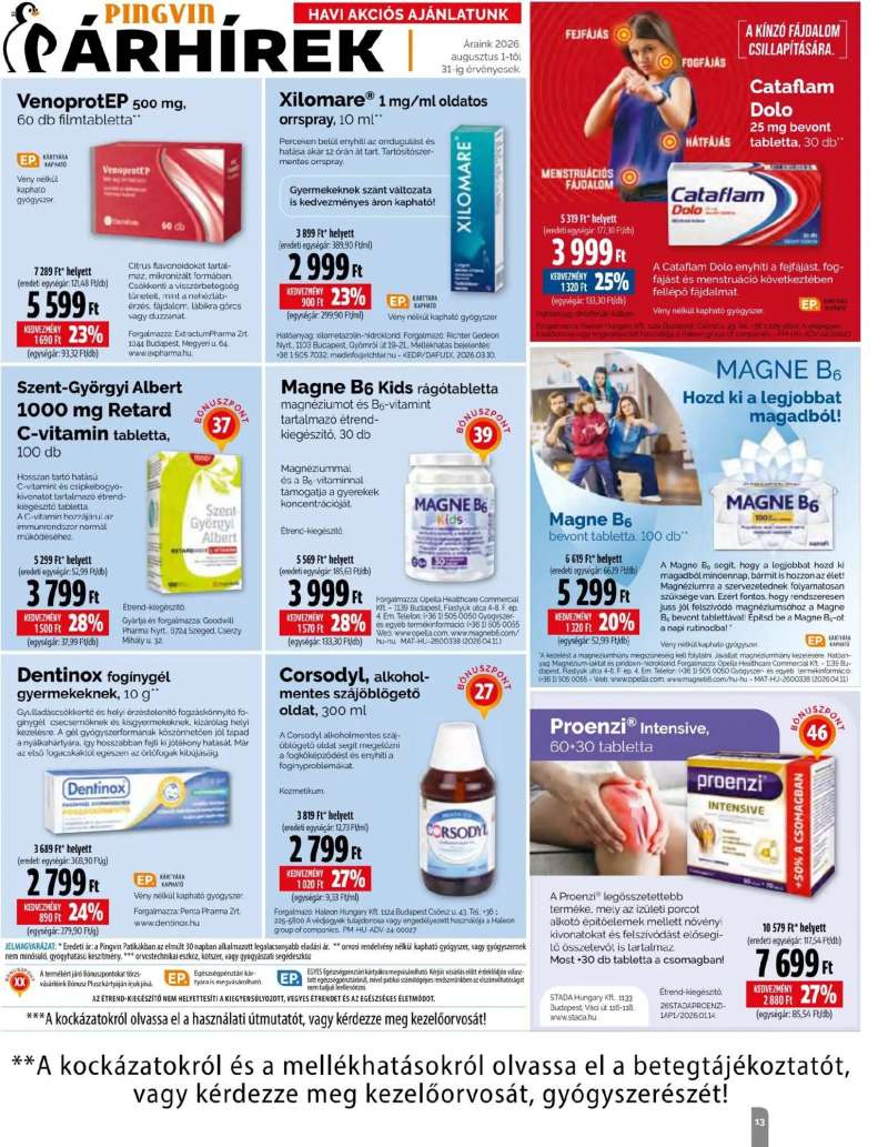 Pingvin Patika Pingvin Patika Magazin 13 oldal