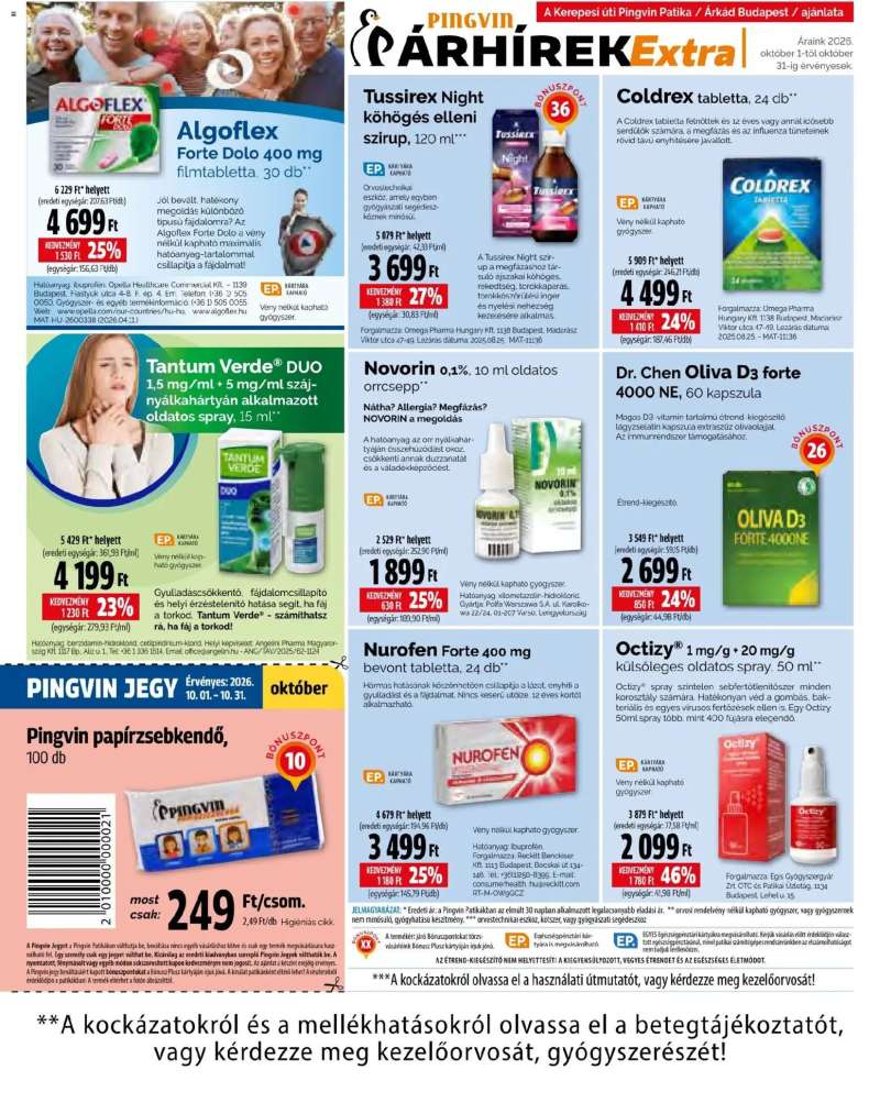 Pingvin Patika Pingvin Patika Árhírek Extra 14 oldal