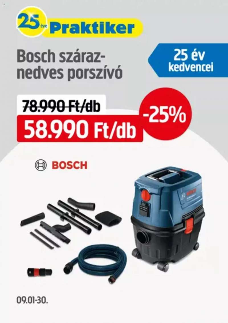 Praktiker Bosch száraz-nedves porszívó 1 oldal