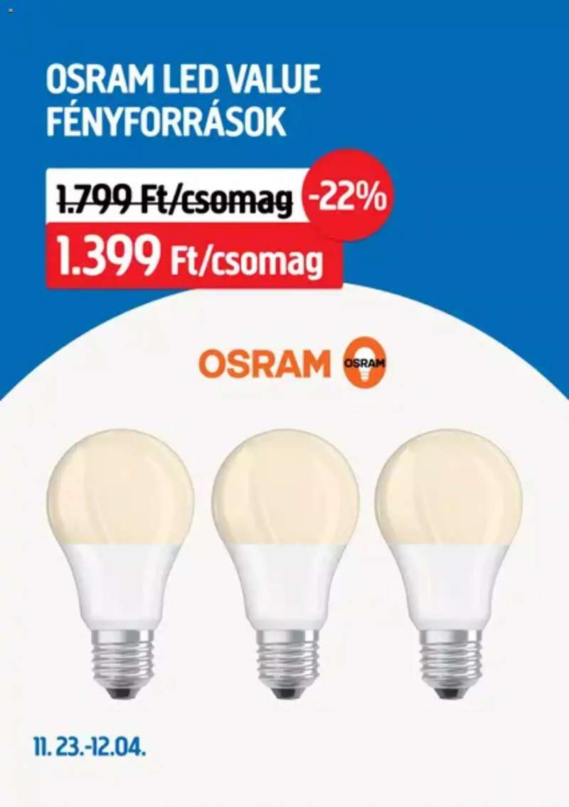 Praktiker Osram LED value fényforrások 1 oldal