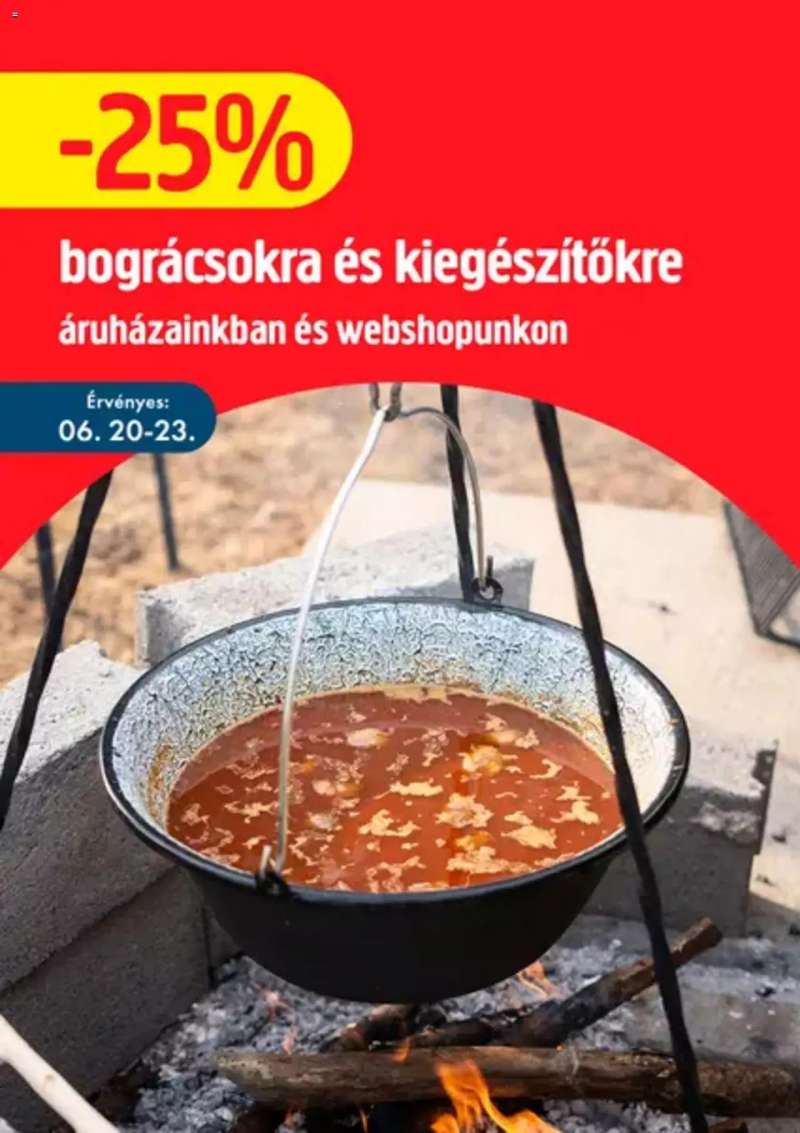 Praktiker -25% bográcsokra, kiegészítőkre 1 oldal