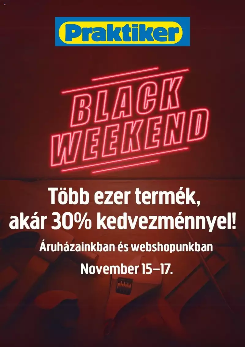 Praktiker Black Friday 1 oldal