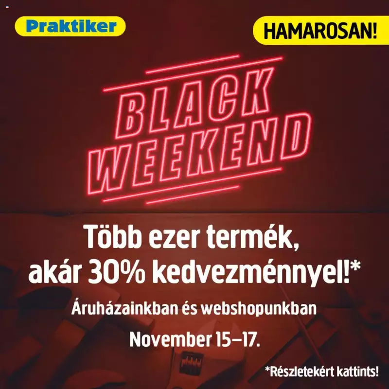 Praktiker Black Friday 1 oldal